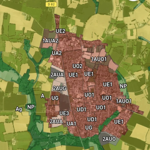 Recherche avancée de parcelles par surface, bâtiments et zone d'urbanisme